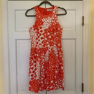 Trina Turk Orange & White Floral Dress